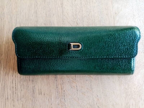 Delvaux brillendoos  in groen leer