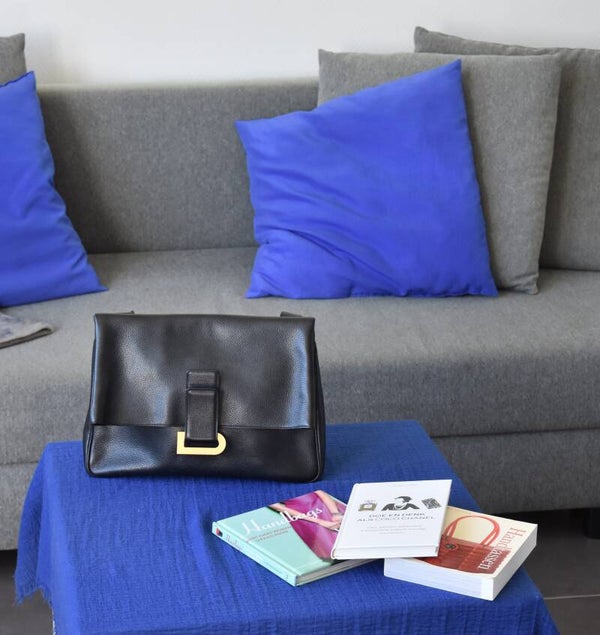 Delvaux Relais Trotteur in zwart leer