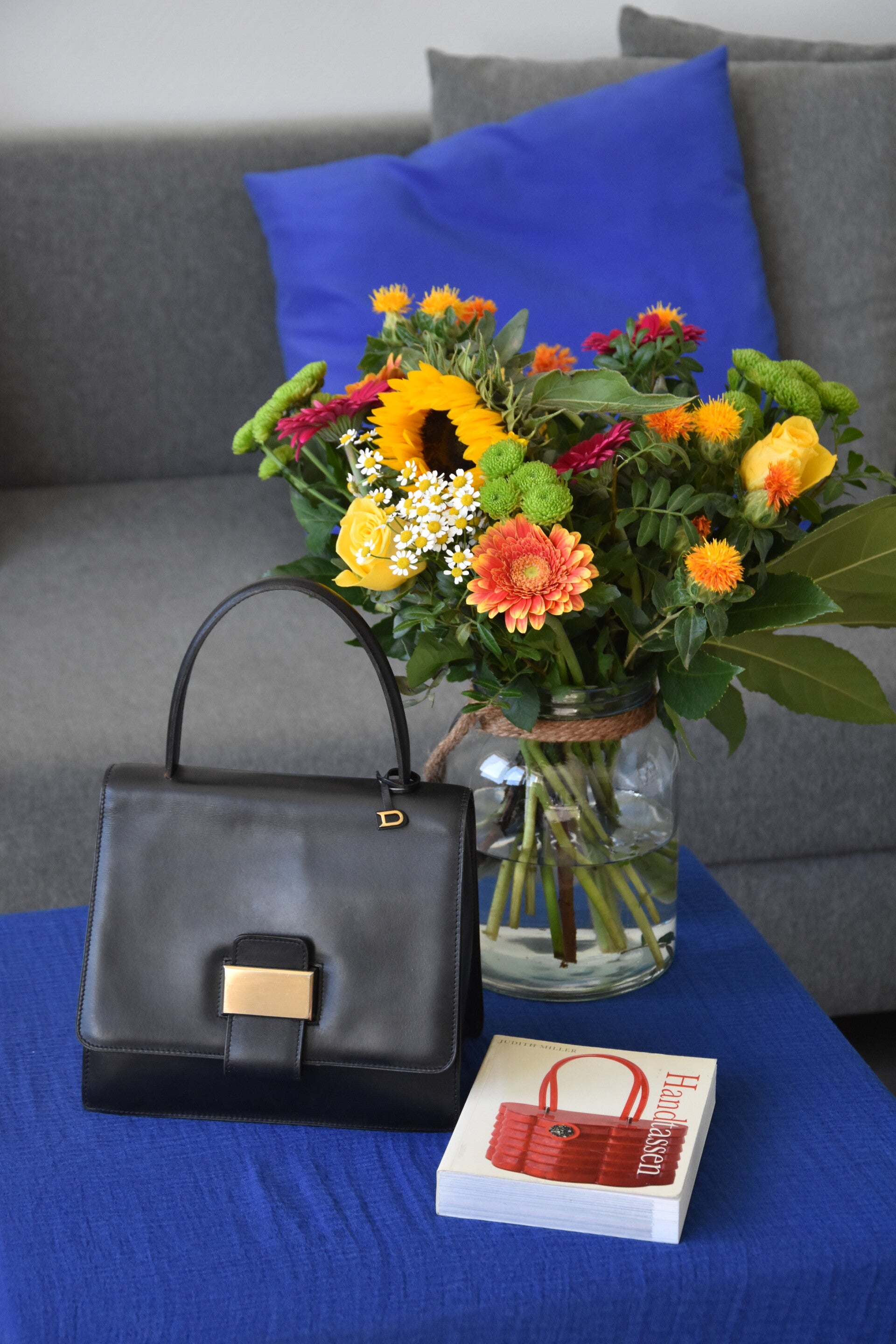 Delvaux Vintage in boxcalf met slot van geborsteld metaal