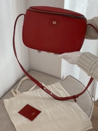 Delvaux Macao GM in warm rood met zilveren hardware