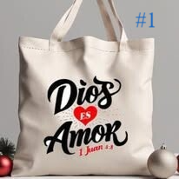 Bible verse tote bag