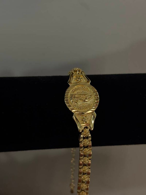 Virgin Mary Flower Band Bracelet