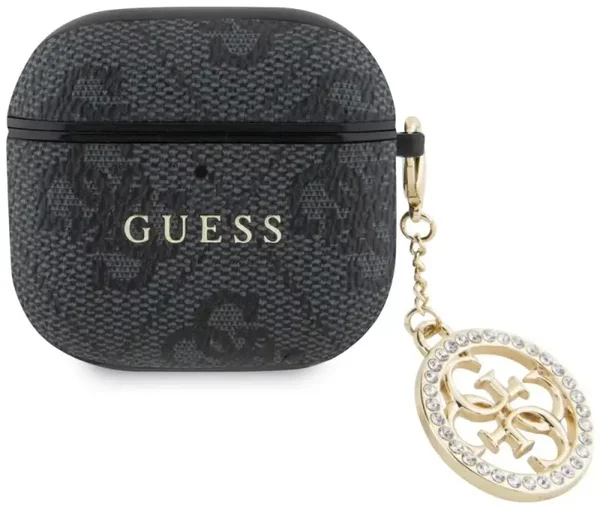 Funda Guess GUA2PG4GPK AirPods 1/2 cover black/black 4G Hook