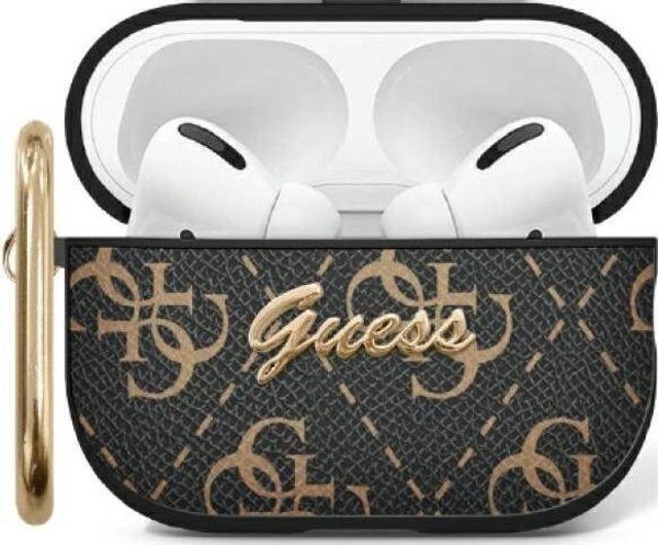 Funda Guess GUAP2PG4GPK para AirPods Pro 2 (2022/2023) color negro/negro con gancho 4G