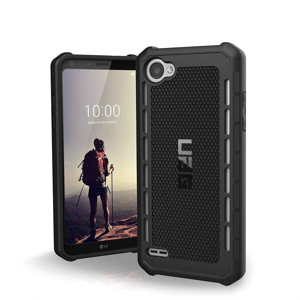 Funda Original UAG para LG Q6/Q6+ [pantalla de 5,5 pulgadas] Outback, ligera y resistente, con protección militar contra caídas (negra)