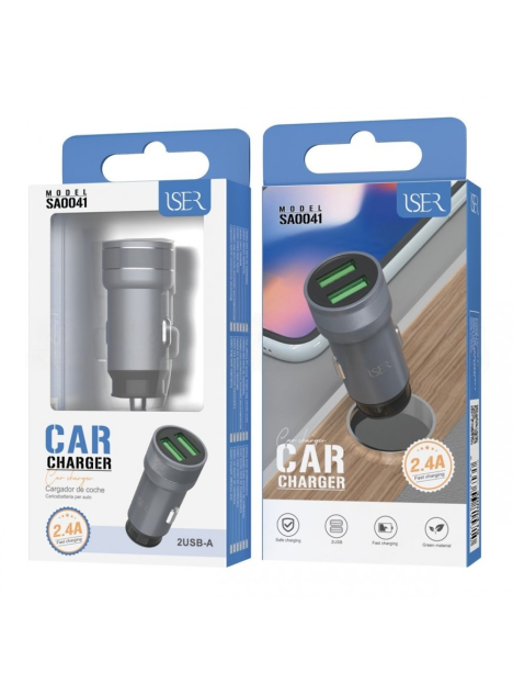 ISER SA0041  Cargador de carga rapida con dos puertos USB-A de 2.4A