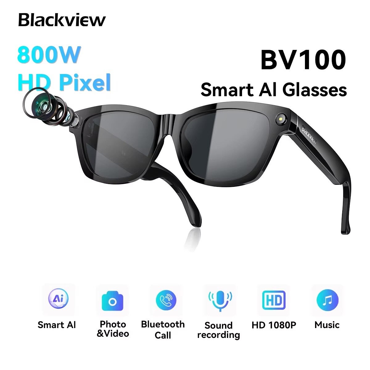 Gafas BlackView BV100 con cámara 2K y traducción IA