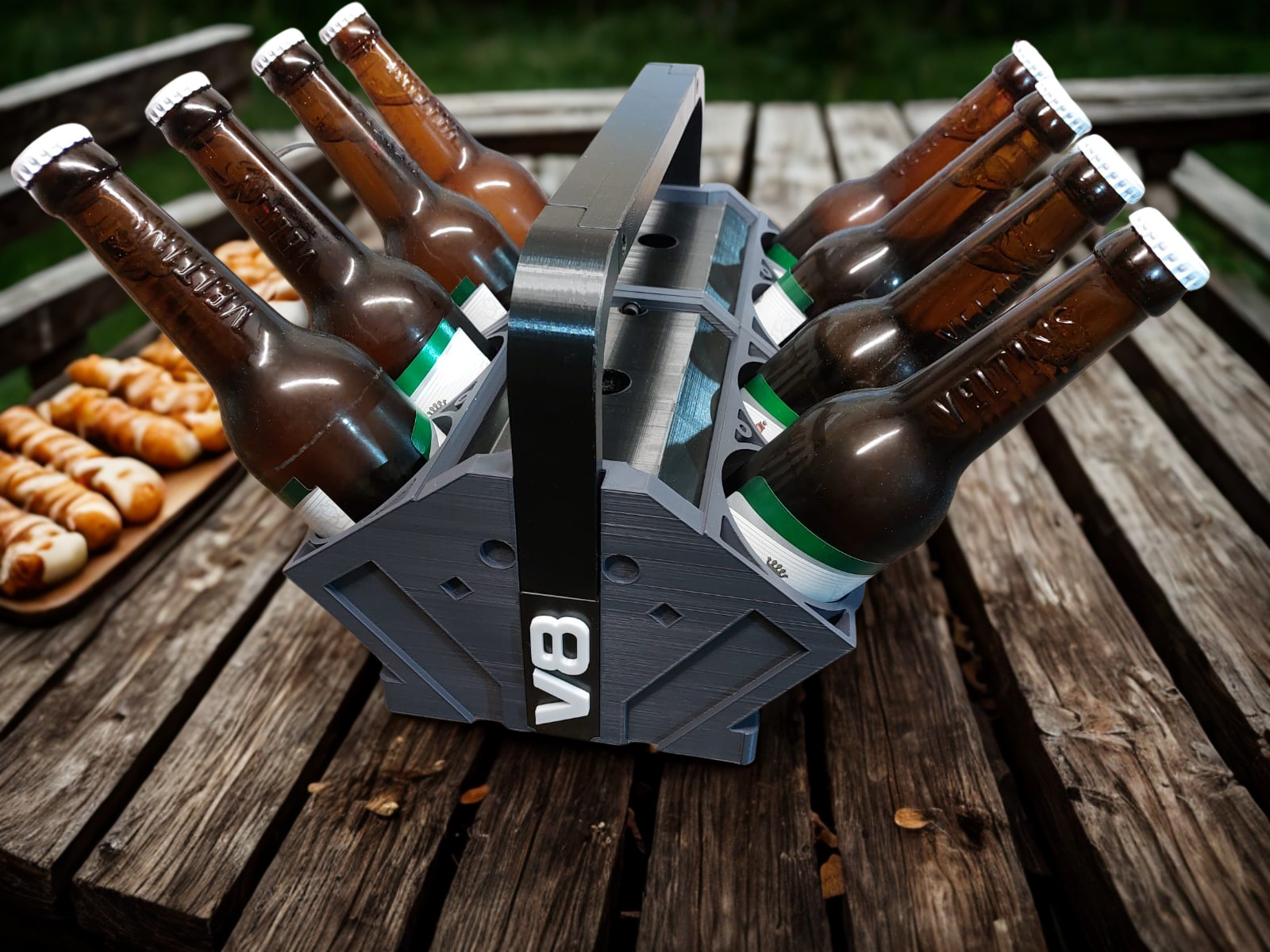 Getränkehalter Motorblock-Desing