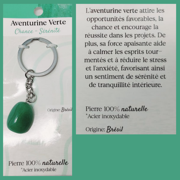 Porte clé Aventurine verte