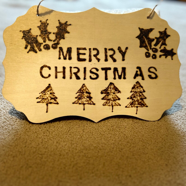 Rustic Handmade Merry Christmas Sign