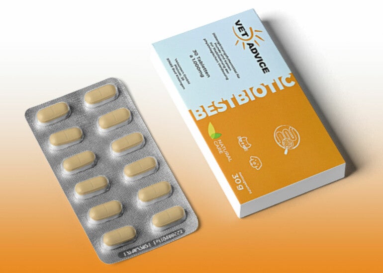 BESTBIOTIC Das Ergänzungsfuttermittel für Hunde und Katzen zur Unterstützung der physiologischen Verdauungsfunktion.