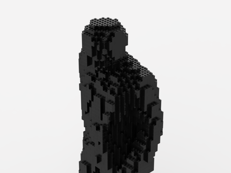 The Weight of Progress LEGO® Sculpture - Black