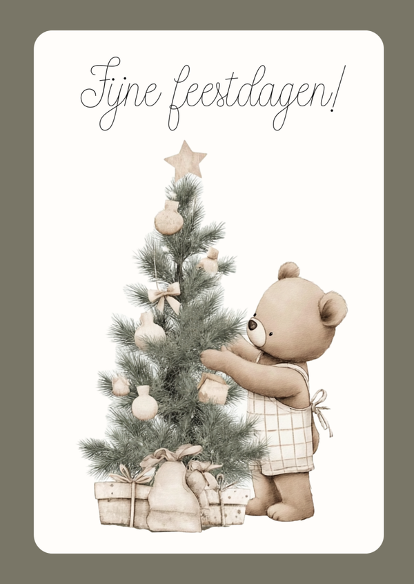 Wenskaart | Kerst | Beertje 3