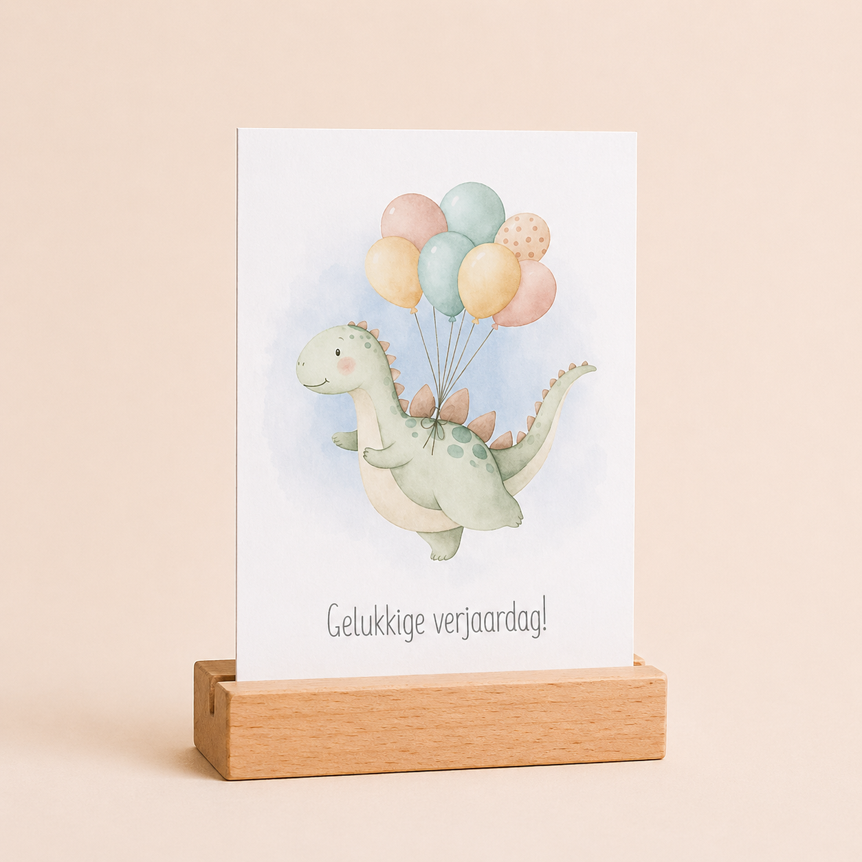 Wenskaart | Verjaardag | Dino ballon