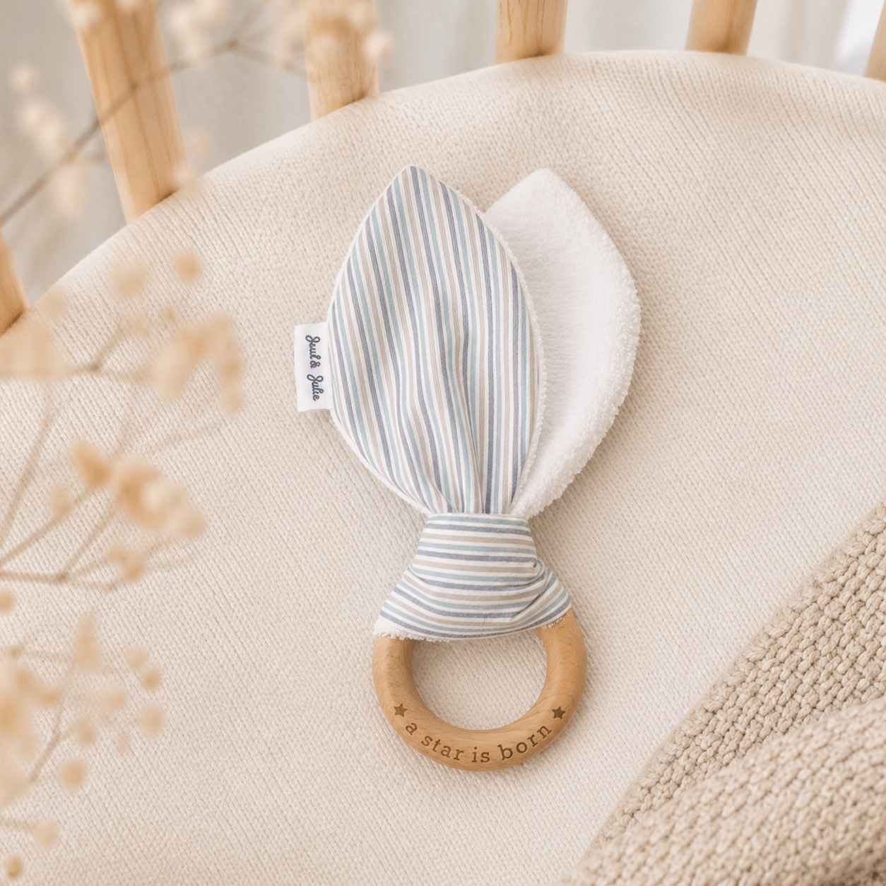 Geboorte | Bijtring | Streepjes blauw