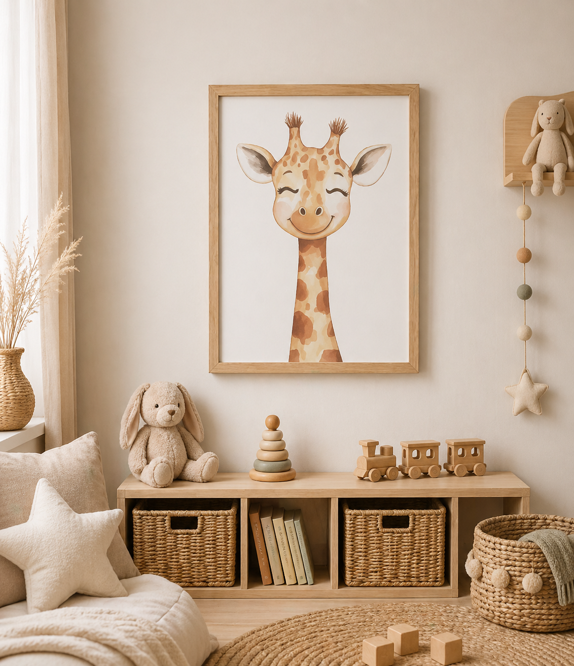 Kinderkamerposter | Diertjes | Portret | Giraf