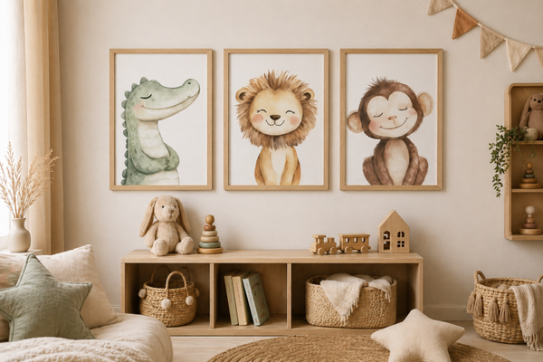 Kinderkamerposters | Diertjes | Trio