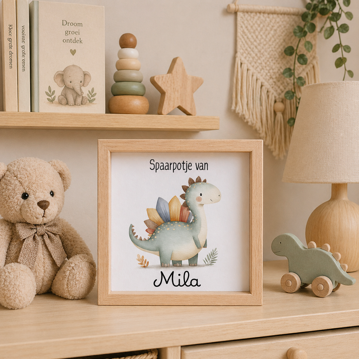 Spaarpotjes | Dino | Dino grijs