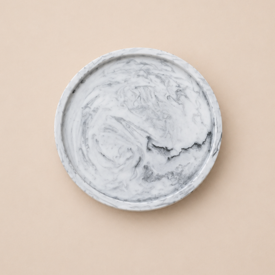 Home decor | Schaaltje | Rond | Grijs gemarmerd