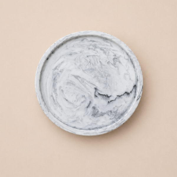 Home decor | Schaaltje | Rond | Grijs gemarmerd