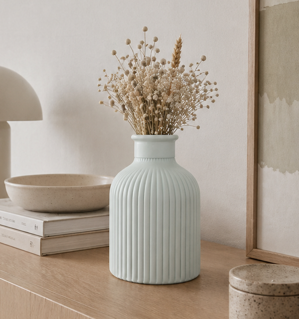 Home decor | Vaasjes | Ribbel | Lichtblauw