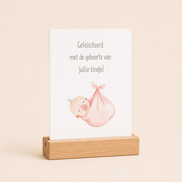 Wenskaart | Geboorte | Jullie kindje (roze)