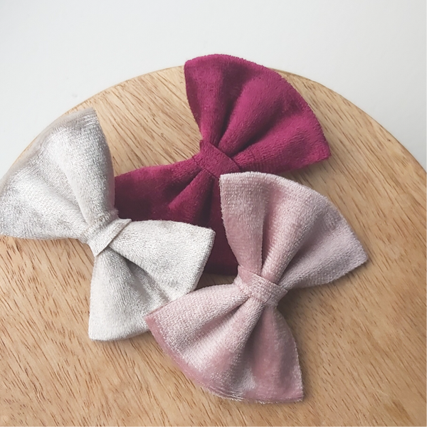 Velvet butterfly bow (9 kleuren!)