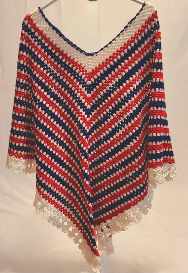 Navy blue with red and white and Matizado