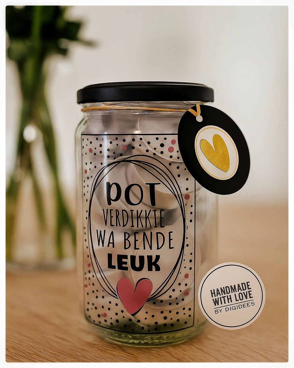Kaarsenpot vol liefde en warmte