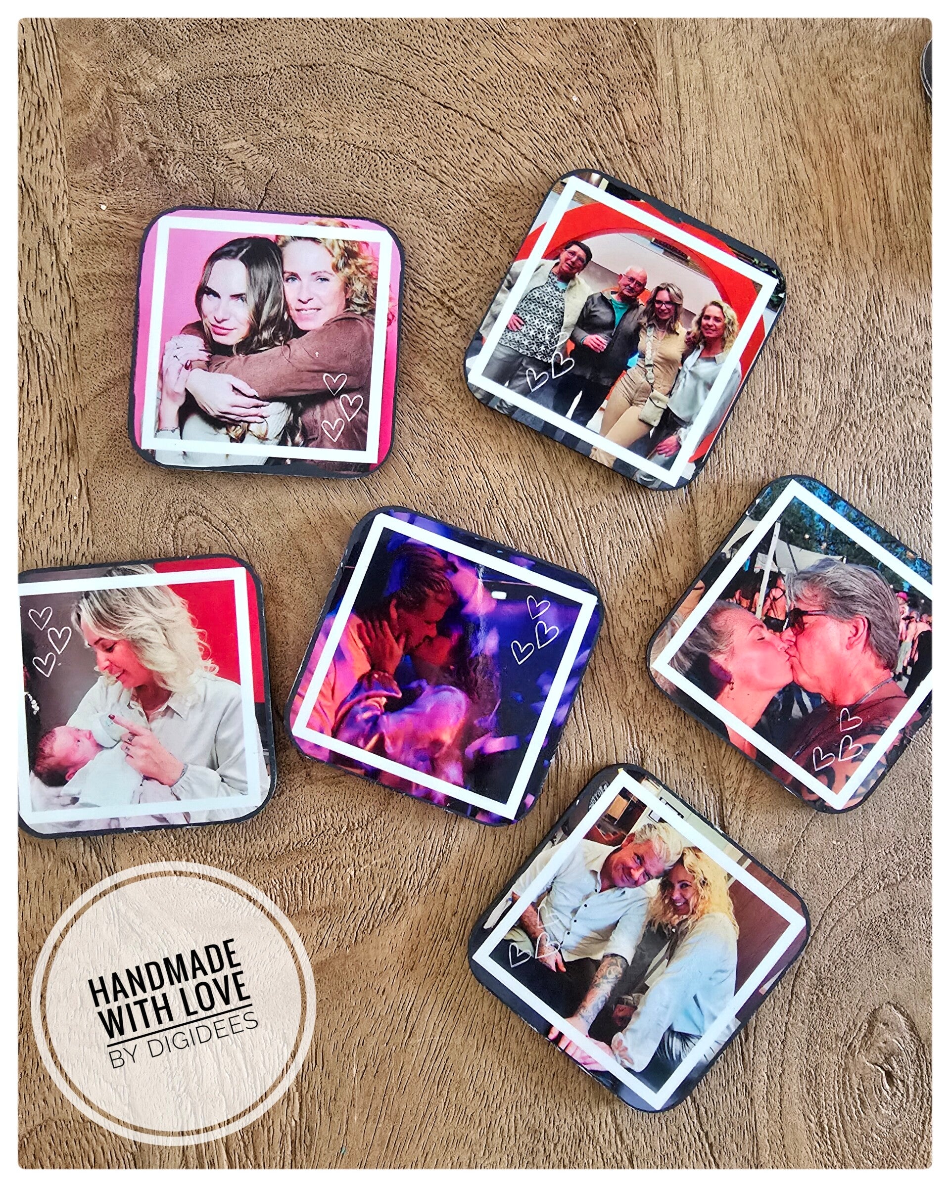 Gepersonaliseerde koelkastmagneten – set van 6 (6x6 cm)