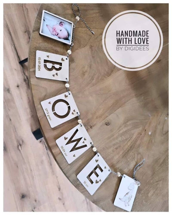 Gepersonaliseerde geboorteslinger