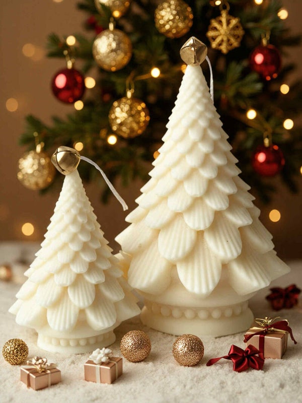 Pinecone Christmas Tree Candle