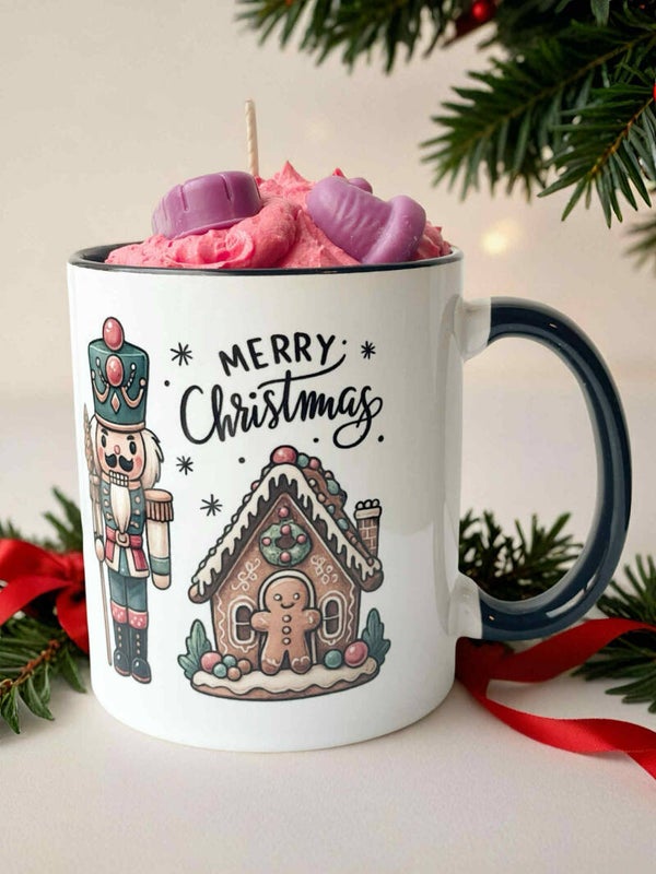 Gingerbread House Mug Candle