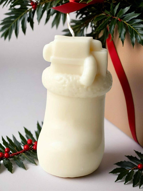 Winter Boots with Gifts Candle