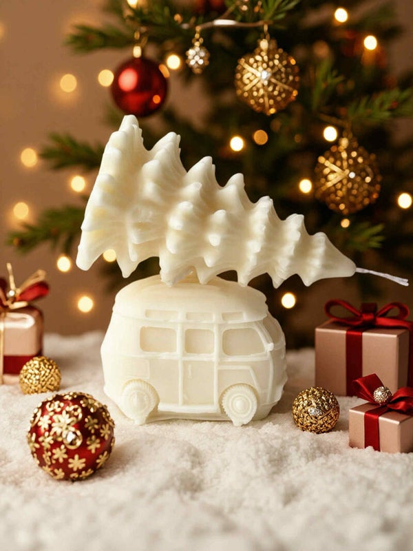 Christmas Tree & Car Candle