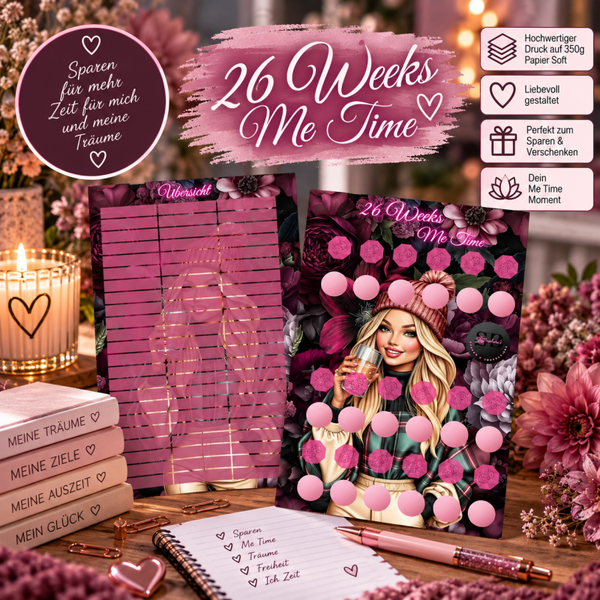 🌸 26 Weeks Me Time – Sparchallenge für dich selbst 💗