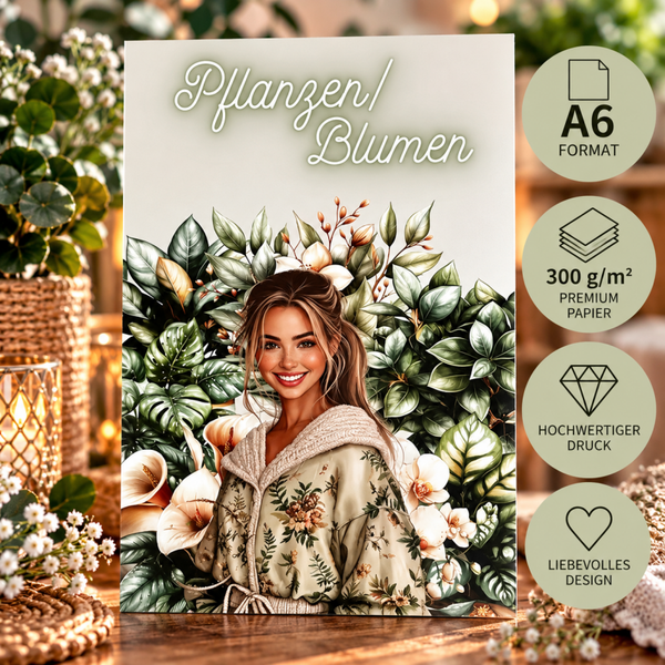 🌿 A6 Deckblatt „Pflanzen / Blumen“ – Florales Design