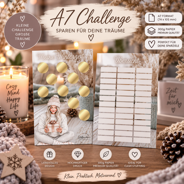 ✨ A7 Challenge „Meine Winterzeit“ – Budget Challenge | Spare gemütlich durch den Winter ✨