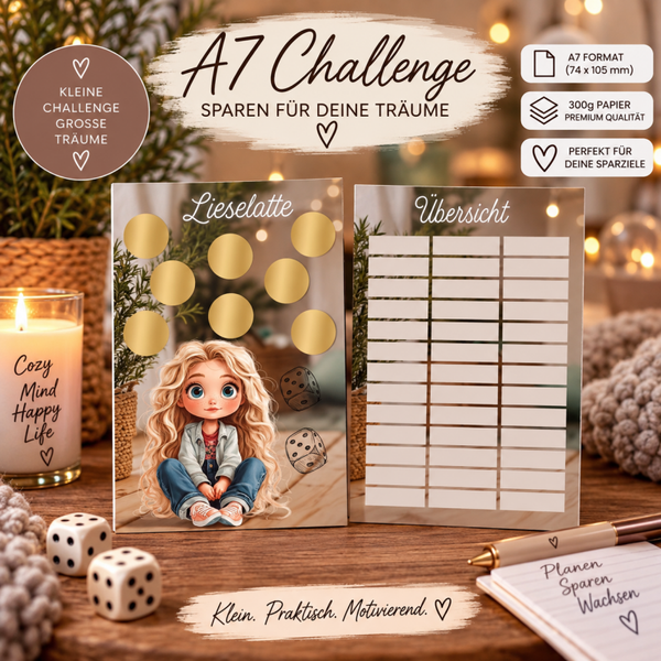 ✨ A7 Spar-Challenge „Lieselotte“ – Spare spielerisch für deine Wünsche ✨