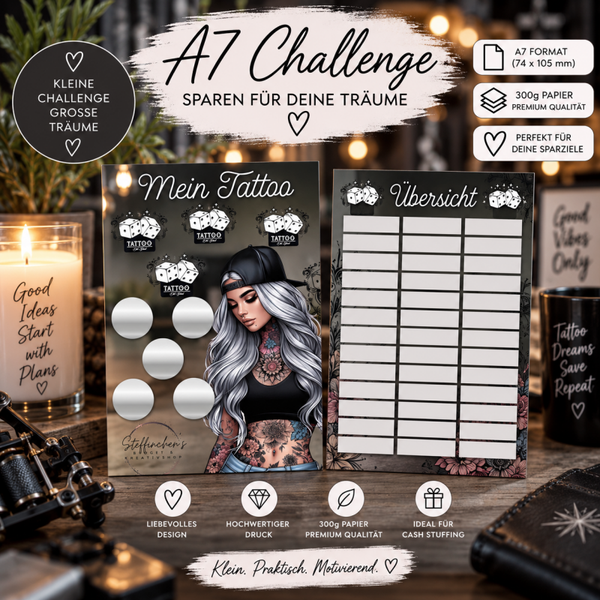 ✨ A7 Challenge Karte – „Mein Tattoo“ | Sparchallenge