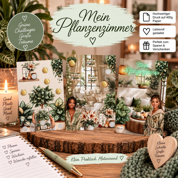 🌿 Mein Pflanzenzimmer – Sparchallenge Set 🌿