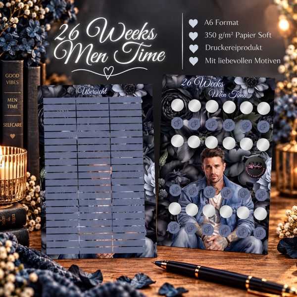 🖤 26 Weeks Men Time Sparchallenge A6 – Männer Sparchallenge