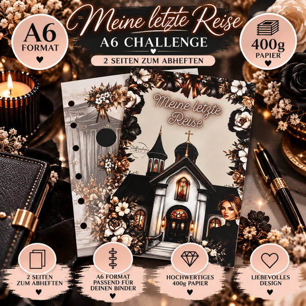 🖤 Meine letzte Reise – A6 Challenge zum Abheften