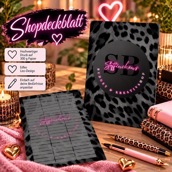 🖤 Shopdeckblatt Leo – Black & Pink | Steffinchens Budget & Kreativshop