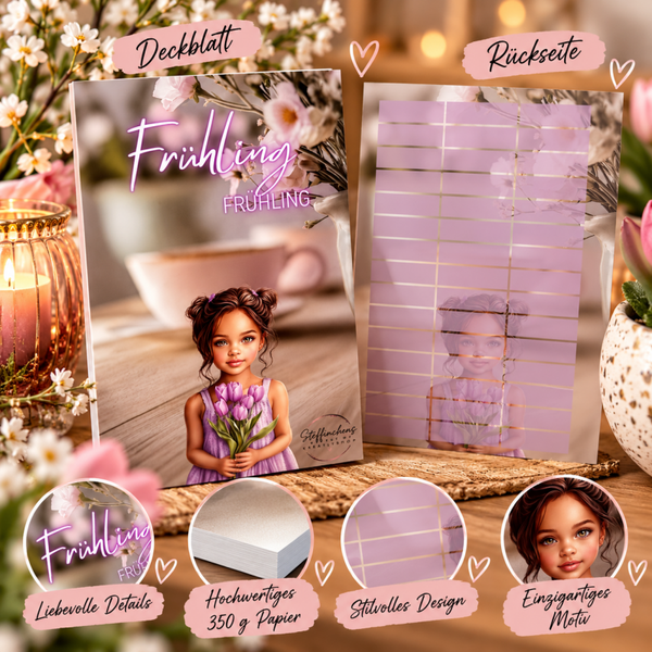🌷 Frühling – Deckblatt A7