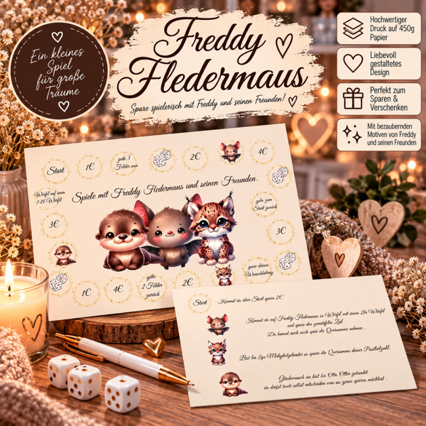 🦇 Freddy Fledermaus – Süßes Sparspiel mit niedlichen Tiermotiven