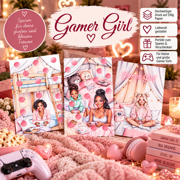 🎮 Gamer Girl – Sparchallenge im süßen Gaming-Design 💗