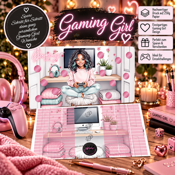 🎮 Gaming Girl – Sparchallenge | Rosa Gaming Design | Einzelchallenge