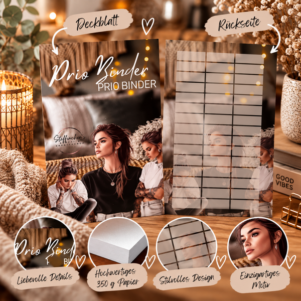 🤎 Prio Binder – Deckblatt A7
