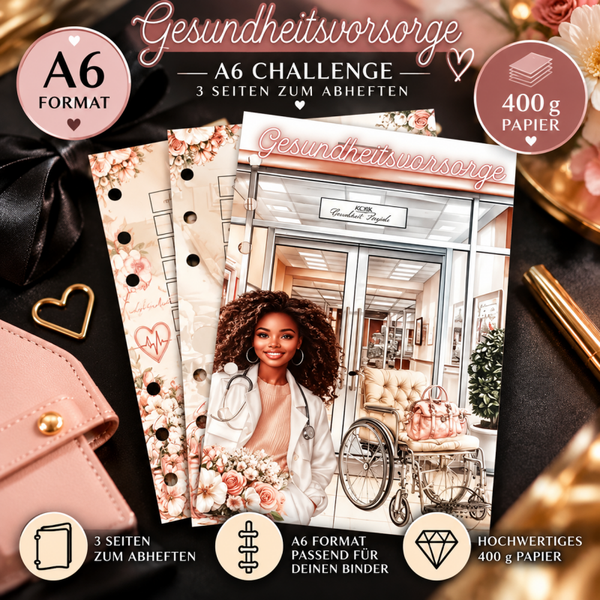 🌸 Gesundheitsvorsorge Challenge A6 – Deine Gesundheit, deine Planung, deine Vorsorge